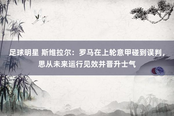 足球明星 斯维拉尔：罗马在上轮意甲碰到误判，思从未来运行见效并晋升士气